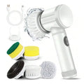 5 In1 Electric Spin Scrubber, Spin Scrubber with 5 Replaceable Brush Heads Bathroom Cleaning Brush,Power Electric Cleaning Brush