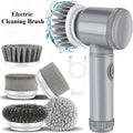 5 In1 Electric Spin Scrubber, Spin Scrubber with 5 Replaceable Brush Heads Bathroom Cleaning Brush,Power Electric Cleaning Brush